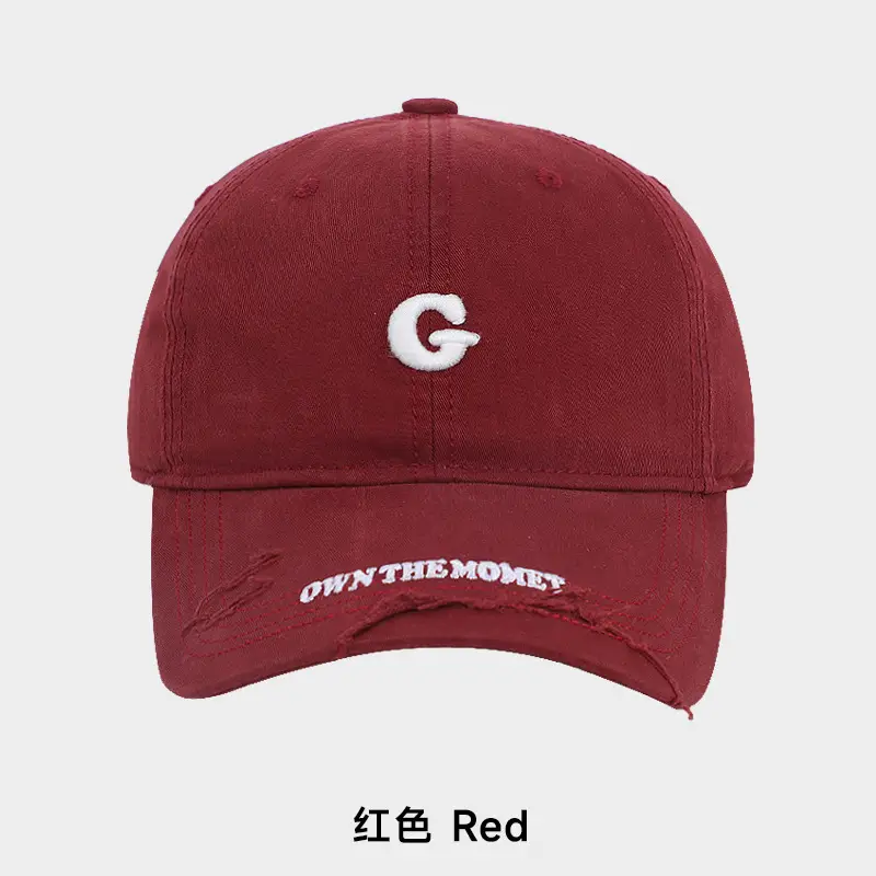 Women Grey Baseball Cap with G Embroidery - Image 5