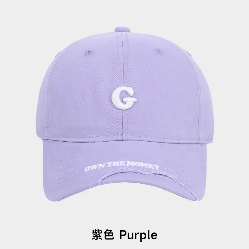 Women Grey Baseball Cap with G Embroidery - Image 6