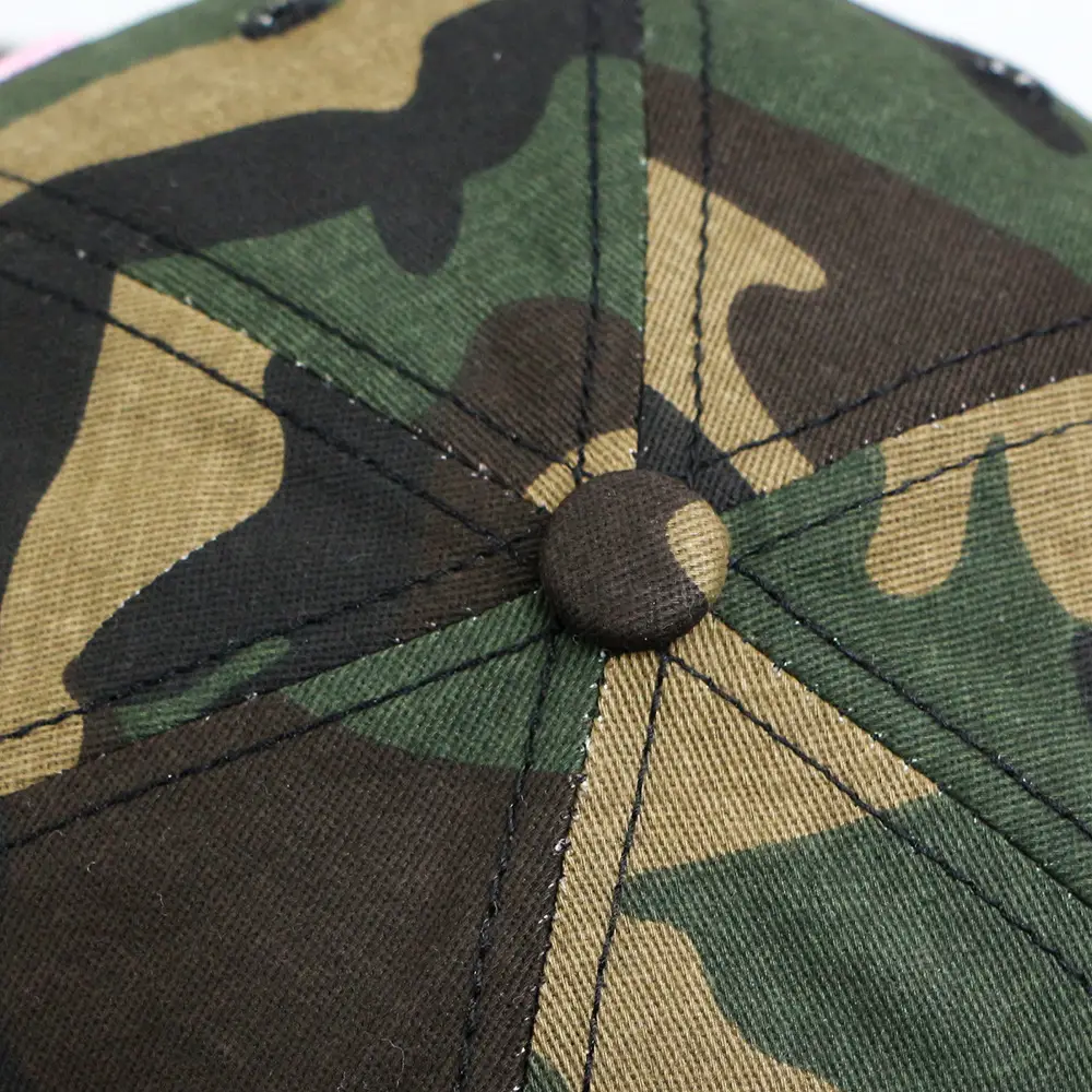 Men Women Camo Splash Ink Embroidered Cap — feature 9