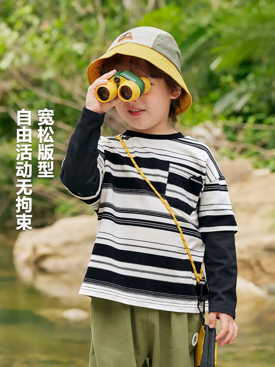 Boys Striped Long Sleeve T-Shirt Spring Autumn Toddler - Image 3