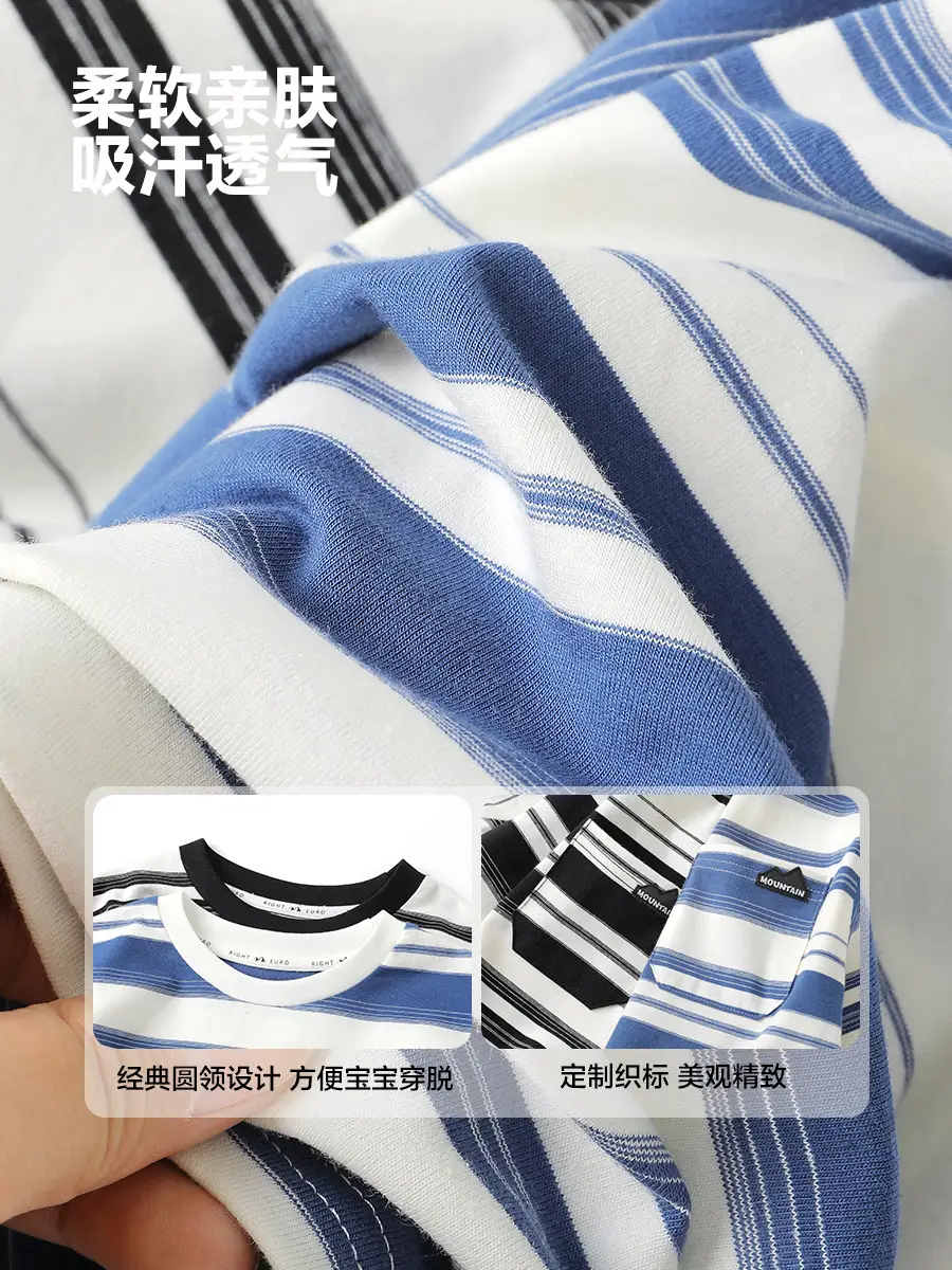Boys Striped Long Sleeve T-Shirt Spring Autumn Toddler - Image 6