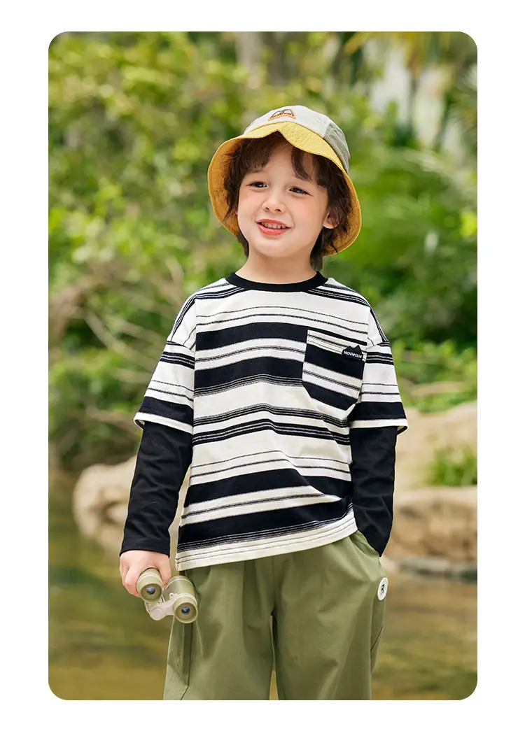 Boys Striped Long Sleeve T-Shirt Spring Autumn Toddler — feature 16