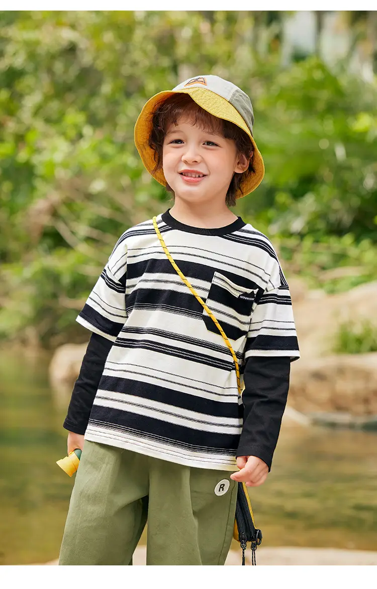 Boys Striped Long Sleeve T-Shirt Spring Autumn Toddler — feature 17