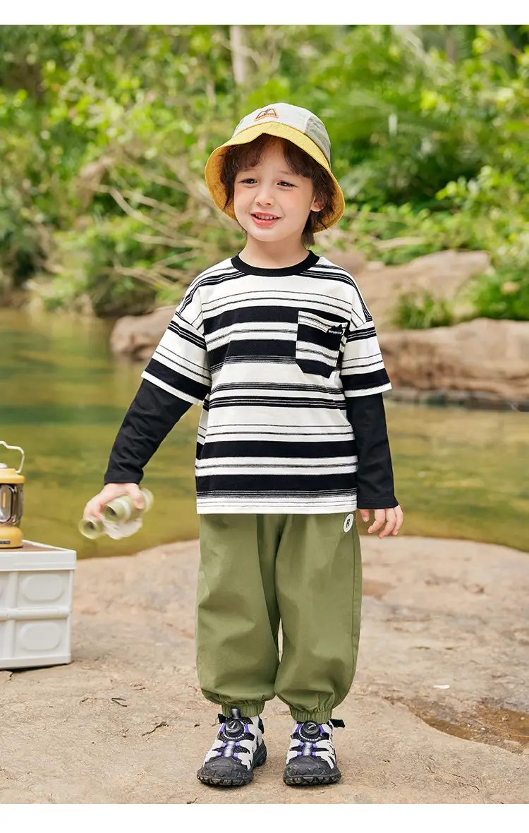 Boys Striped Long Sleeve T-Shirt Spring Autumn Toddler — feature 18