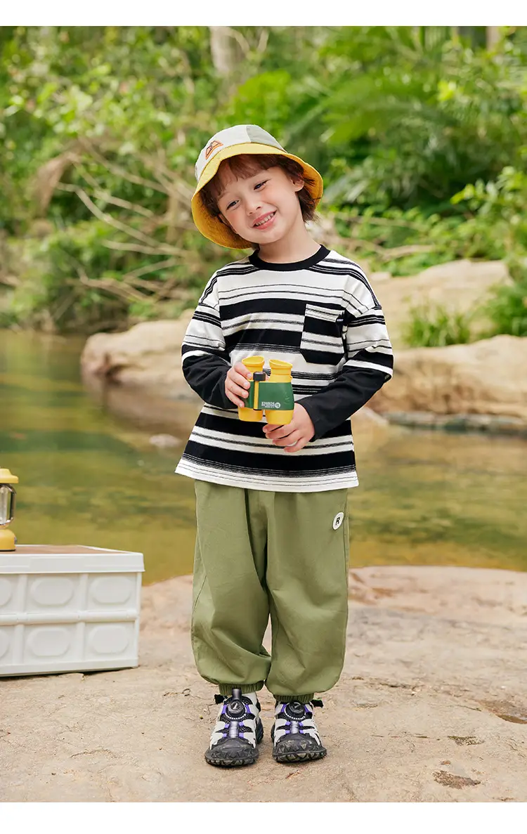 Boys Striped Long Sleeve T-Shirt Spring Autumn Toddler — feature 21