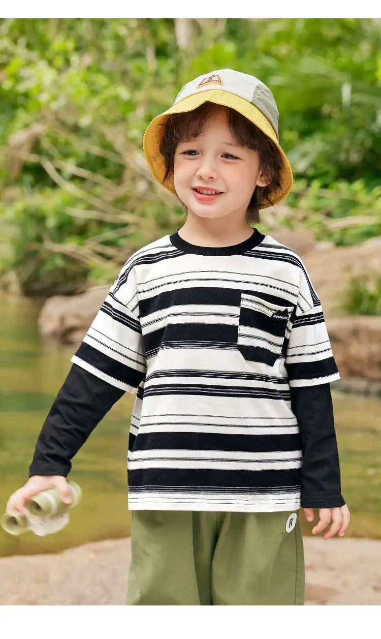 Boys Striped Long Sleeve T-Shirt Spring Autumn Toddler — feature 3
