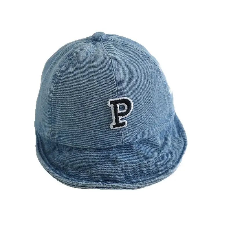 Vintage Denim P-Shirt Cap for Boys Blue Spring Summer - Image 8