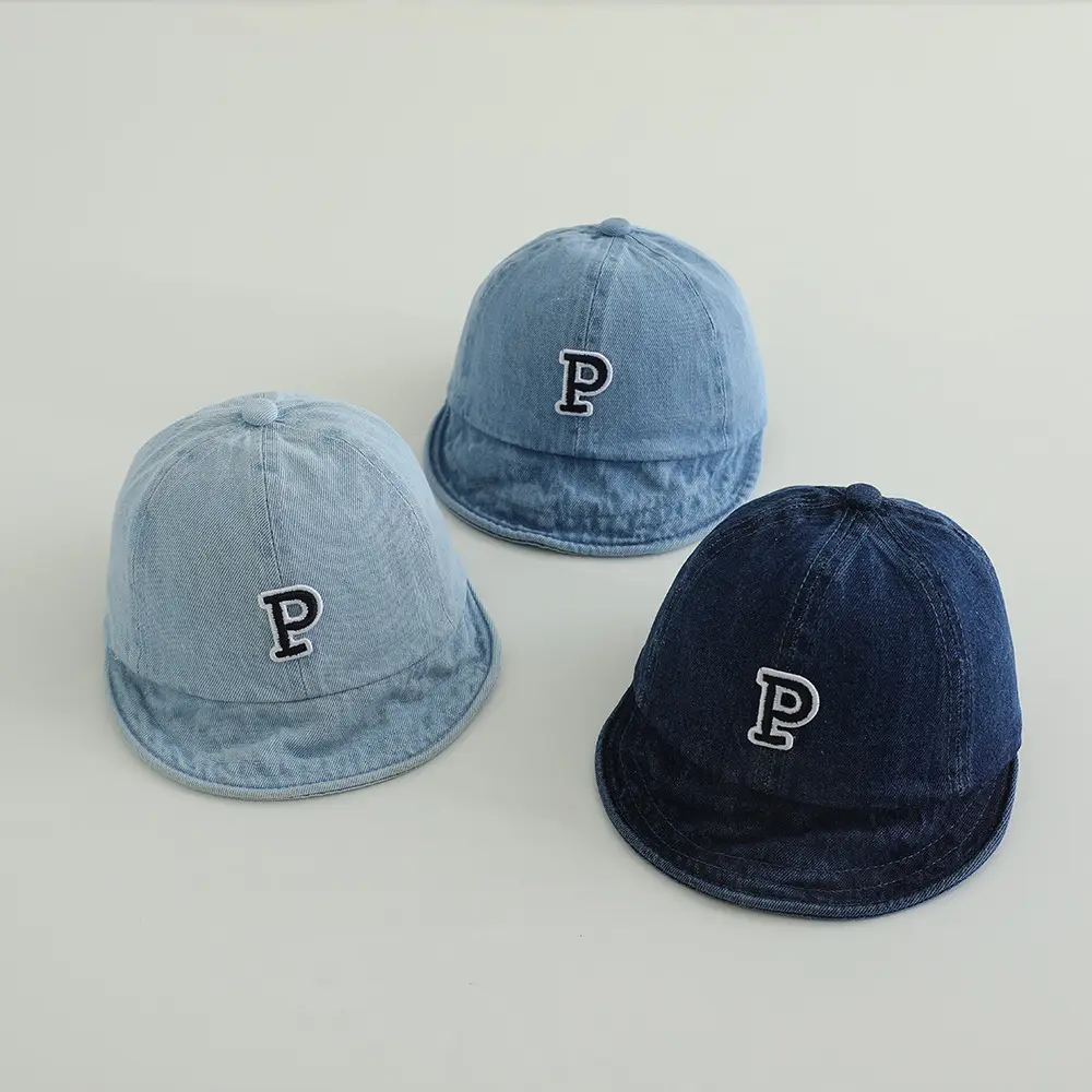Vintage Denim P-Shirt Cap for Boys Blue Spring Summer — feature 2