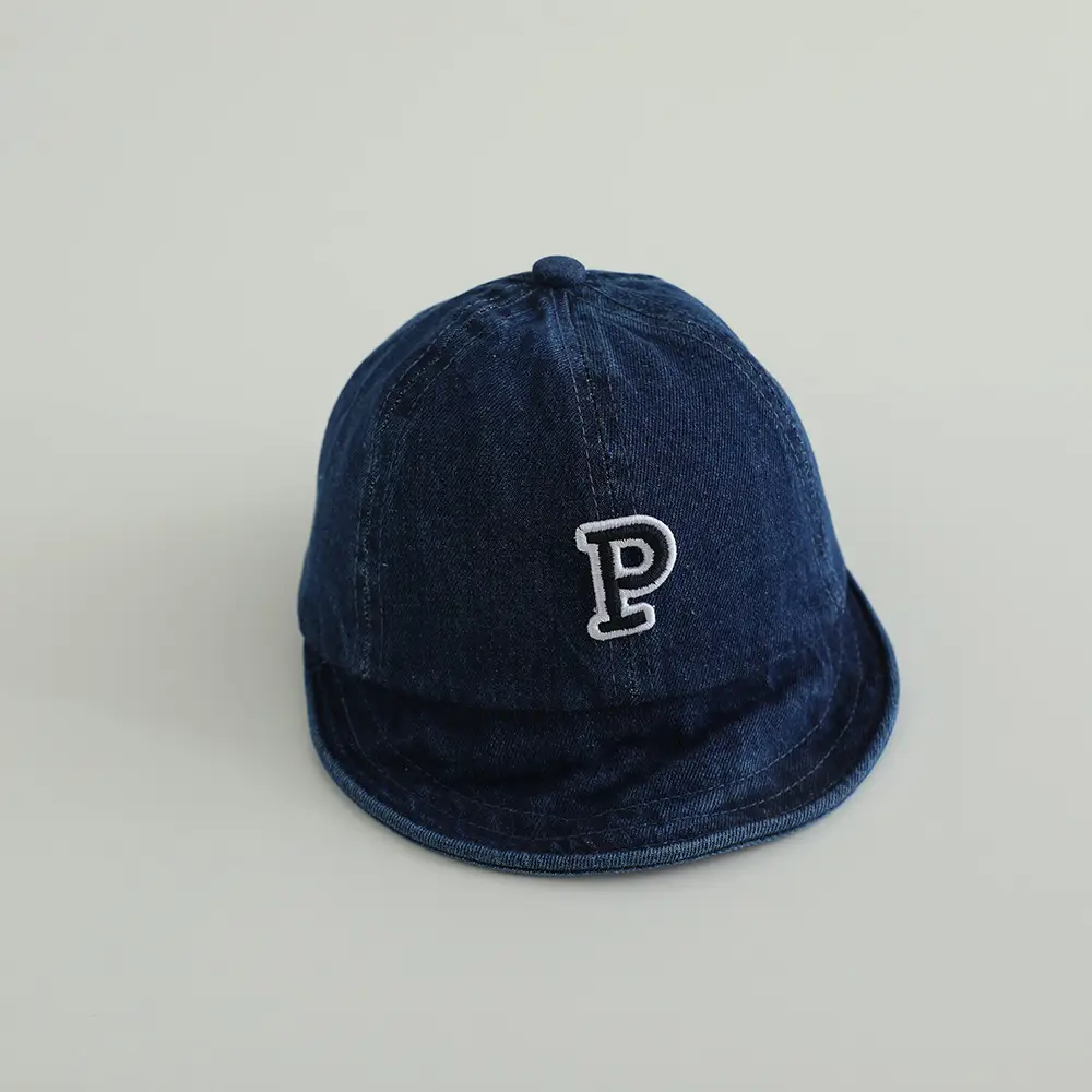 Vintage Denim P-Shirt Cap for Boys Blue Spring Summer - Image 3