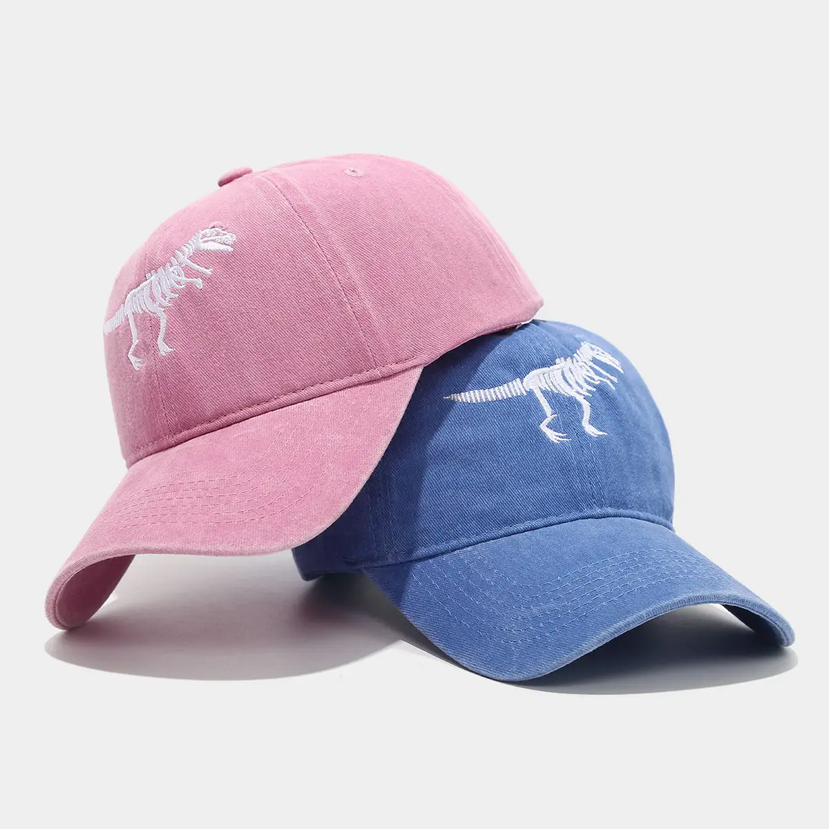 Men Dino Embroidered Baseball Caps Blue Black Brown - Image 8
