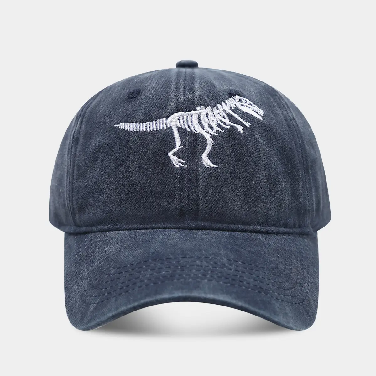 Men Dino Embroidered Baseball Caps Blue Black Brown - Image 5