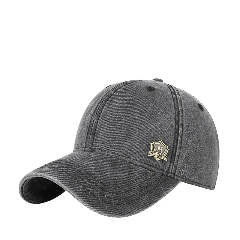 Men's Green Wash Cotton Baseball Cap with Logo