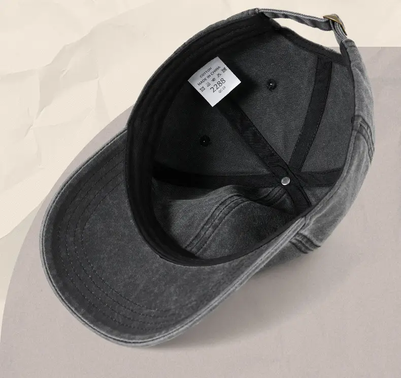 Men's Green Wash Cotton Baseball Cap with Logo — feature 21