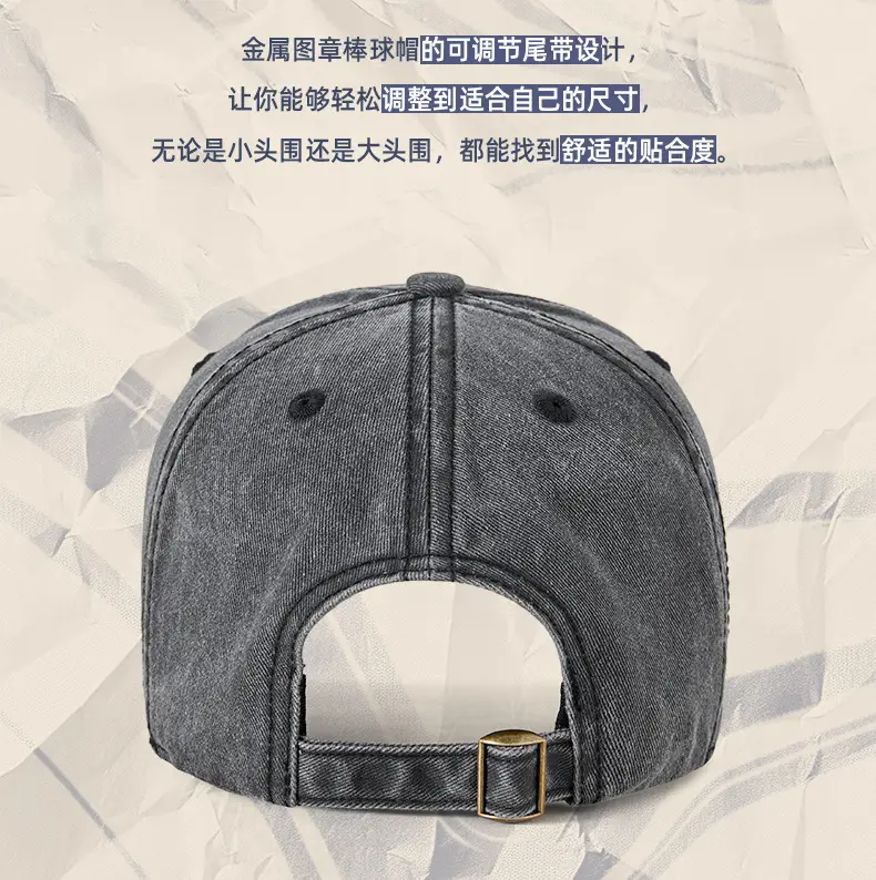 Men's Green Wash Cotton Baseball Cap with Logo — feature 24