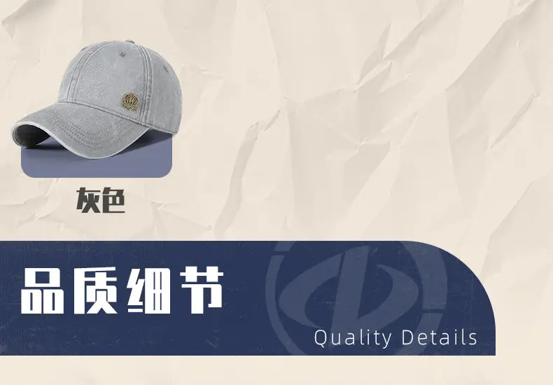 Men's Green Wash Cotton Baseball Cap with Logo — feature 32