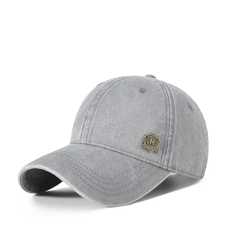 Men's Green Wash Cotton Baseball Cap with Logo