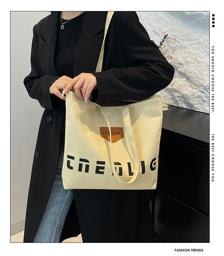Women Canvas Shoulder Bag Large Capacity Autumn Winter 2025 — feature 1