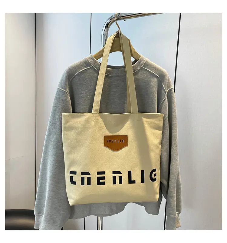 Women Canvas Shoulder Bag Large Capacity Autumn Winter 2025 - Image 3