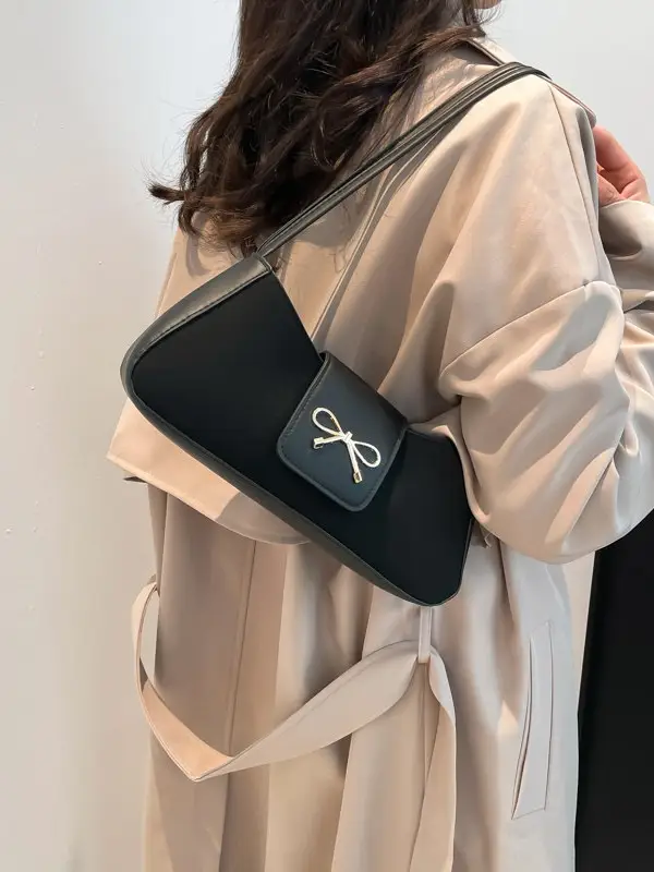 2026 Summer Women's Bow Shoulder Bag Brown - Image 7