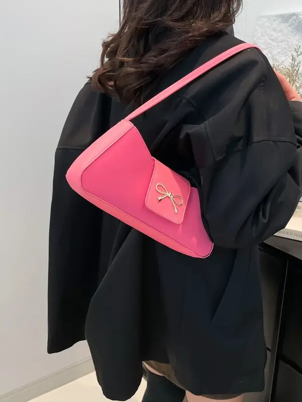 2026 Summer Women's Bow Shoulder Bag Brown - Image 9