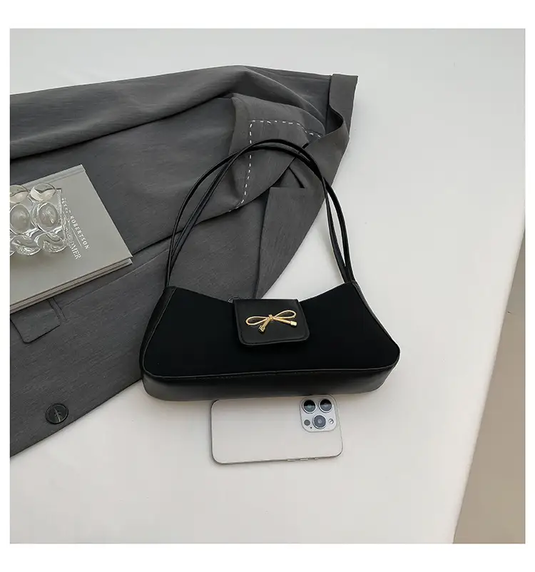 2026 Summer Women's Bow Shoulder Bag Brown — feature 12
