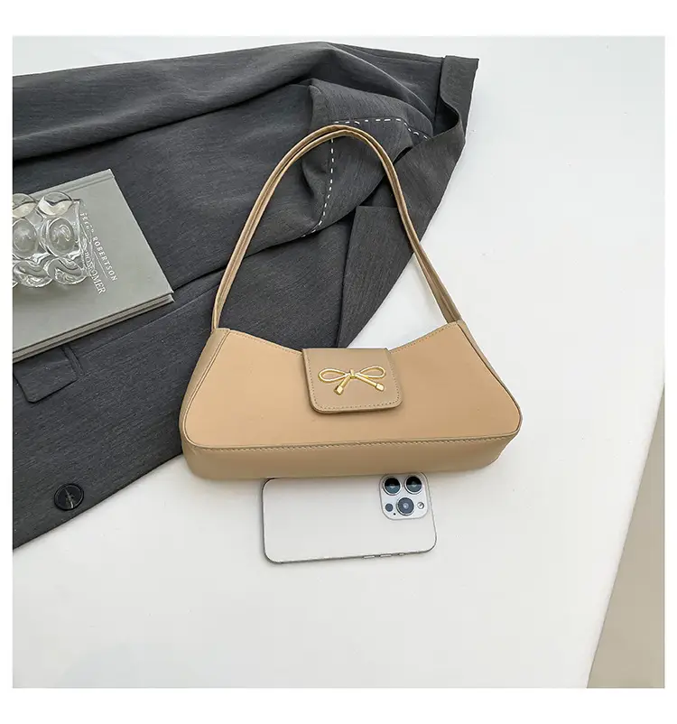 2026 Summer Women's Bow Shoulder Bag Brown — feature 15