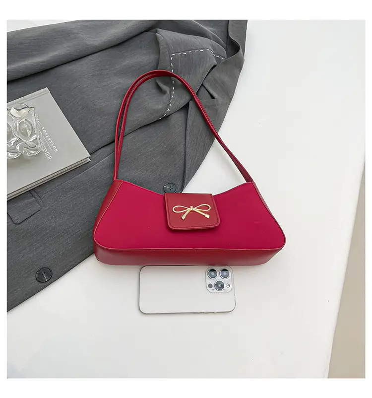 2026 Summer Women's Bow Shoulder Bag Brown — feature 21