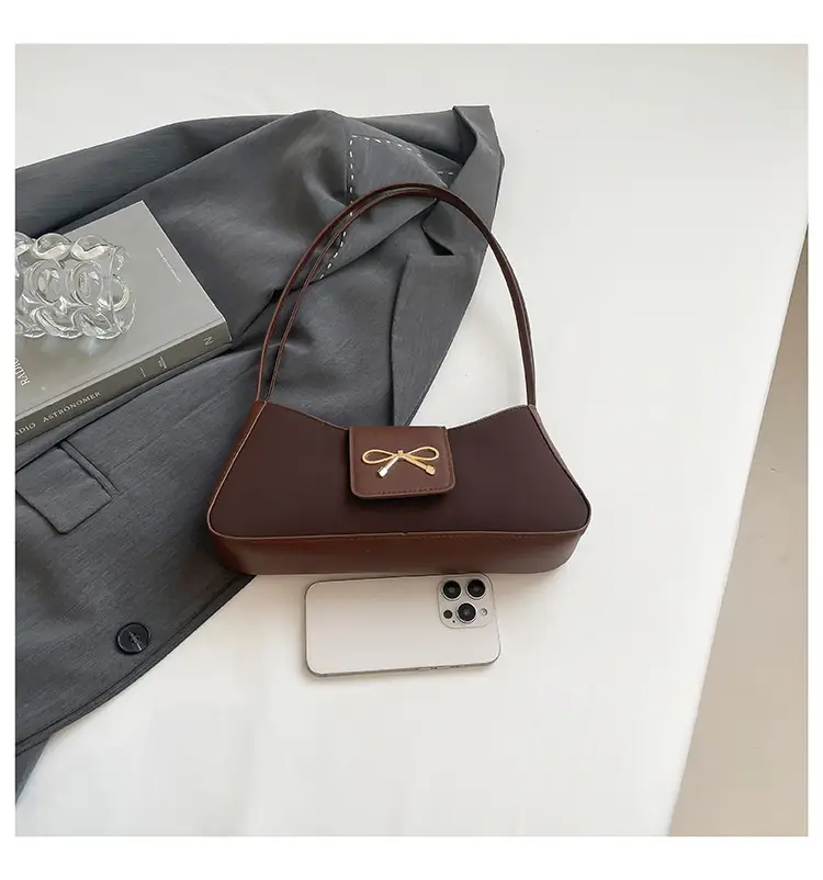 2026 Summer Women's Bow Shoulder Bag Brown — feature 24