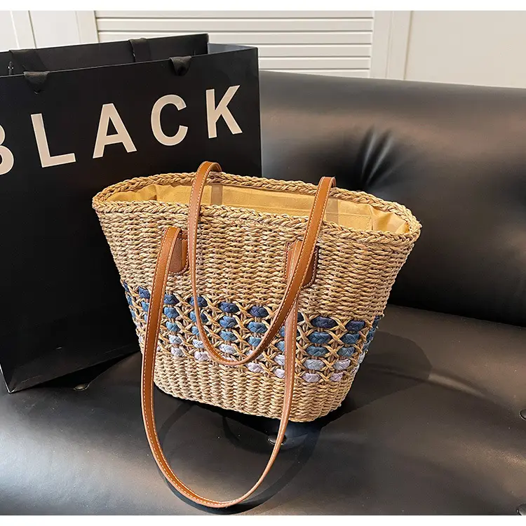 French Style Straw Bag with Embroidered Flowers — feature 18
