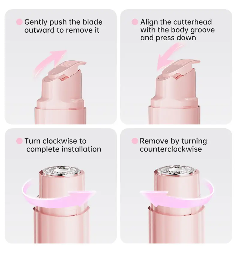 Women Electric Double-Head Shaver Pink Special Hair Removal — feature 6