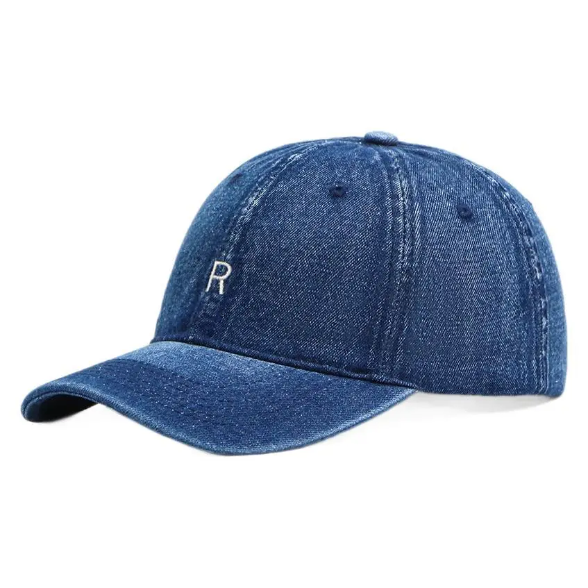 R Letter Denim Baseball Caps for Men Women - Image 8