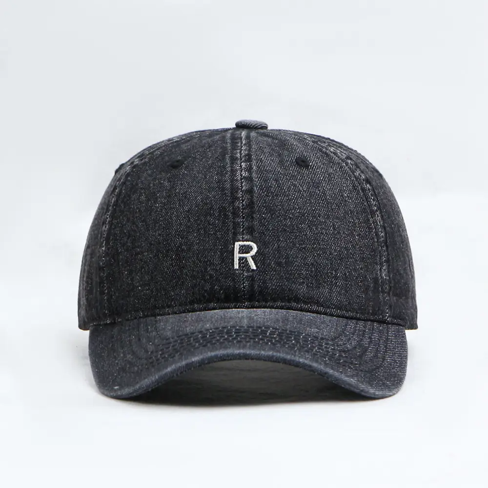 R Letter Denim Baseball Caps for Men Women — feature 4