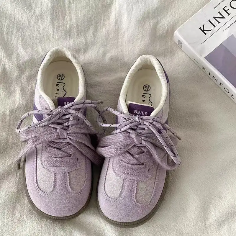Students Purple Niche Design Gente Training Shoes Women's Student Flat Sneakers Vintage Casual Sports Shoes - Image 5