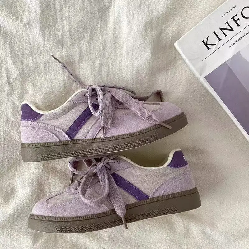 Students Purple Niche Design Gente Training Shoes Women's Student Flat Sneakers Vintage Casual Sports Shoes - Image 6