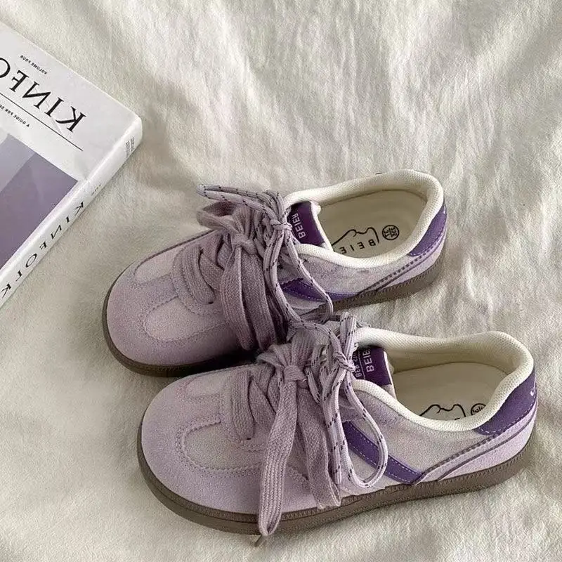 Students Purple Niche Design Gente Training Shoes Women's Student Flat Sneakers Vintage Casual Sports Shoes - Image 2