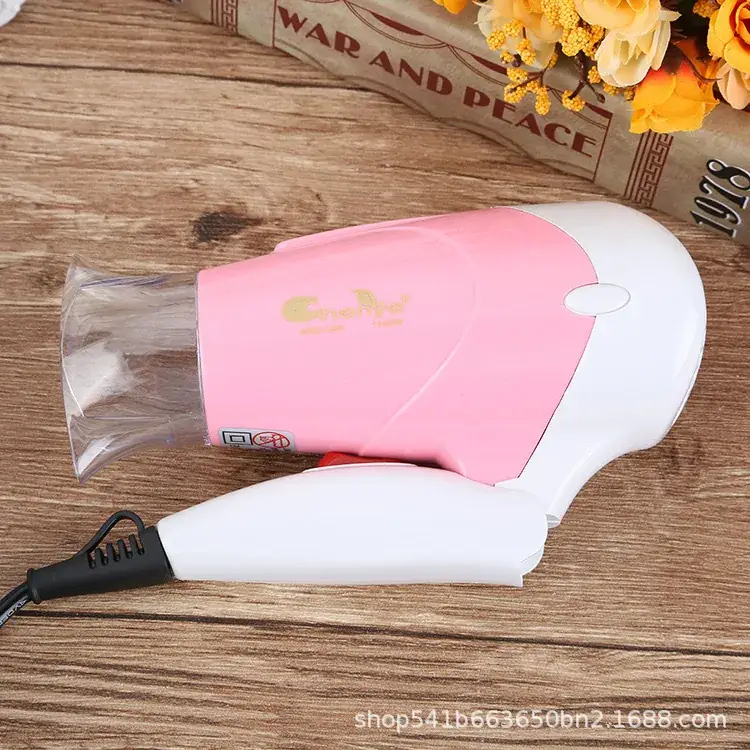 Pink Foldable Hair Dryer with Constant Temp & Negative Ion - Image 6