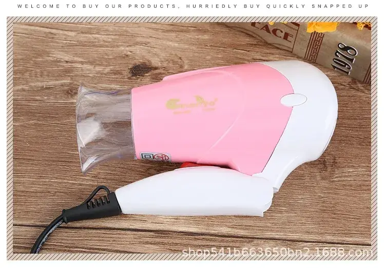 Pink Foldable Hair Dryer with Constant Temp & Negative Ion — feature 18
