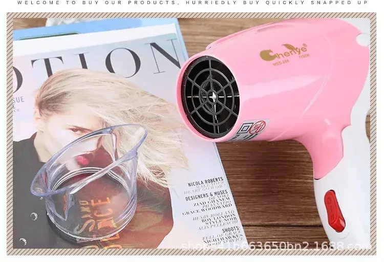 Pink Foldable Hair Dryer with Constant Temp & Negative Ion — feature 19