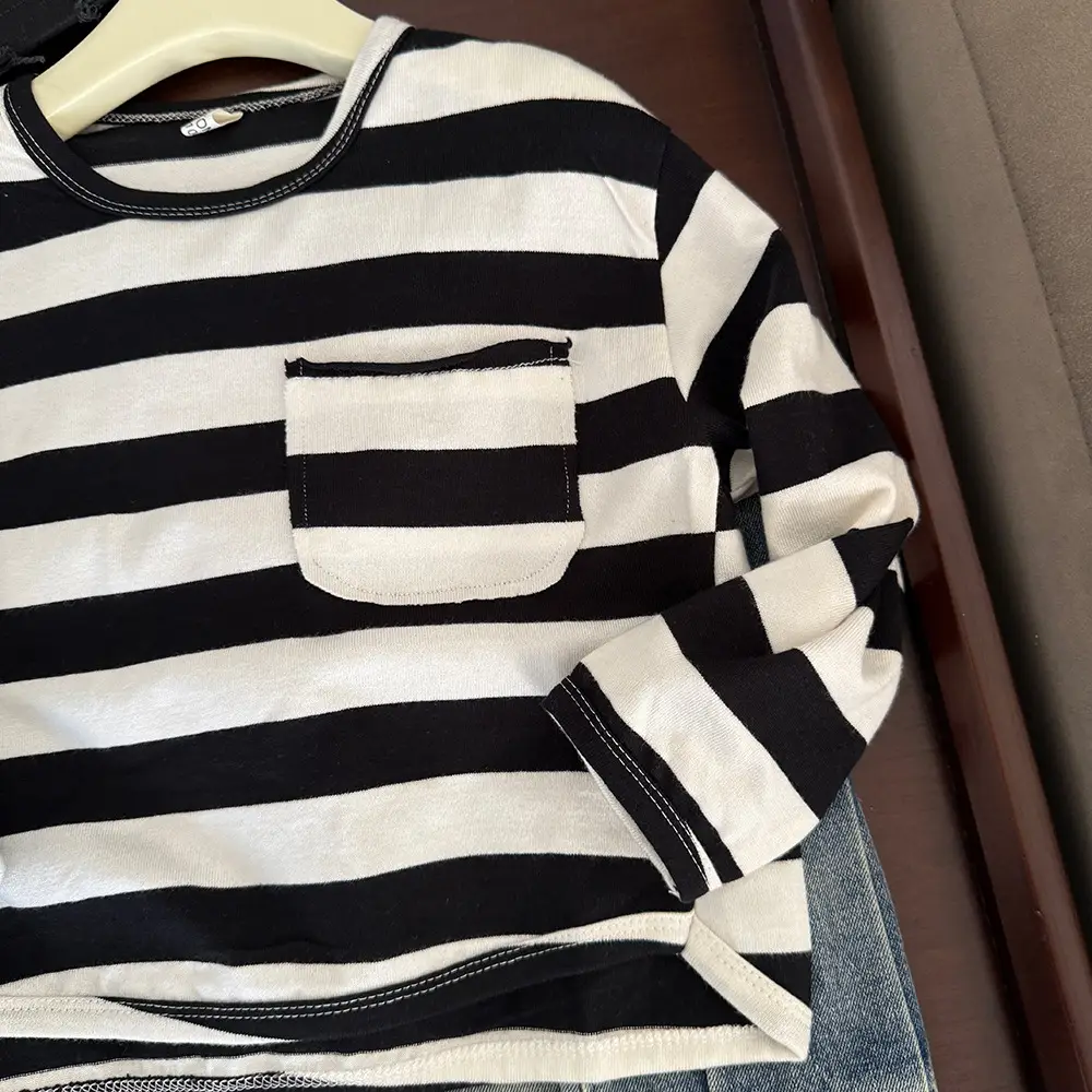 Children Striped Long Sleeve T-Shirt Spring 2025 — feature 6
