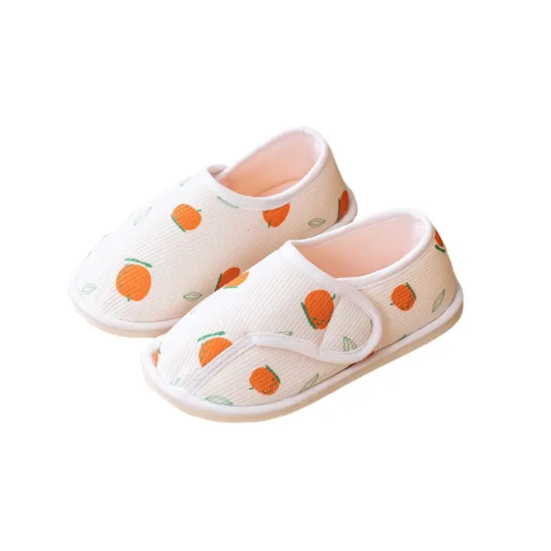 25 years spring and summer new cotton pregnant women's monthly shoes maternity indoor bag heel non-slip cotton slippers adjustable hook and loop