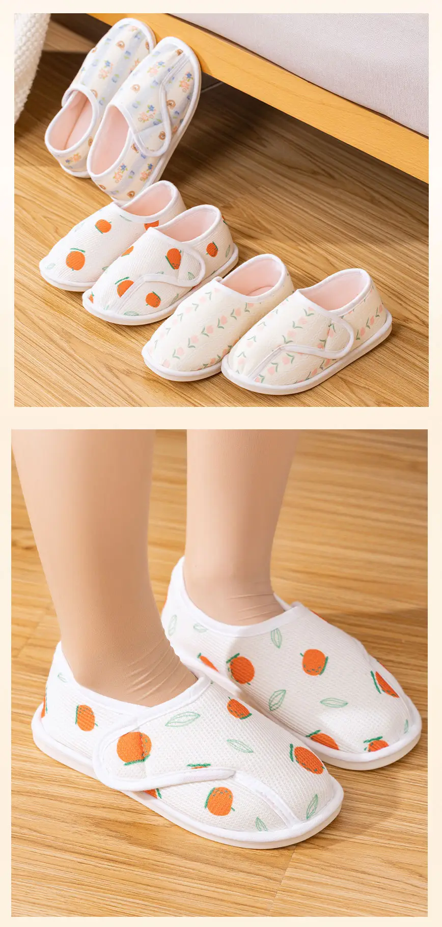 25 years spring and summer new cotton pregnant women's monthly shoes maternity indoor bag heel non-slip cotton slippers adjustable hook and loop — feature 8