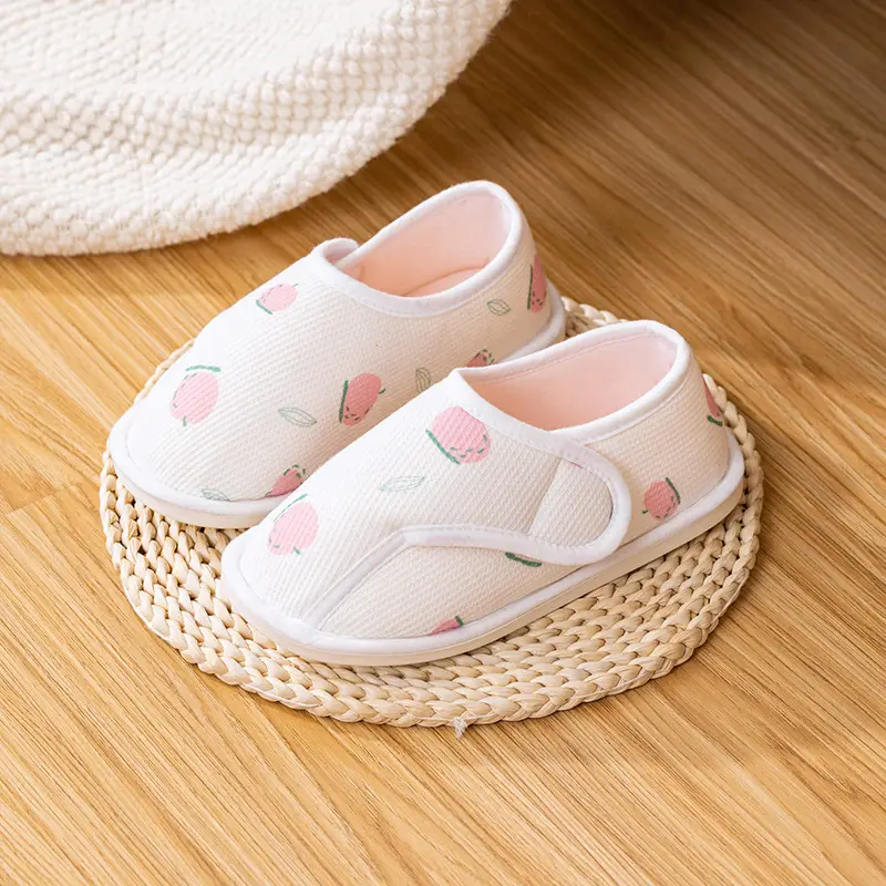 25 years spring and summer new cotton pregnant women's monthly shoes maternity indoor bag heel non-slip cotton slippers adjustable hook and loop