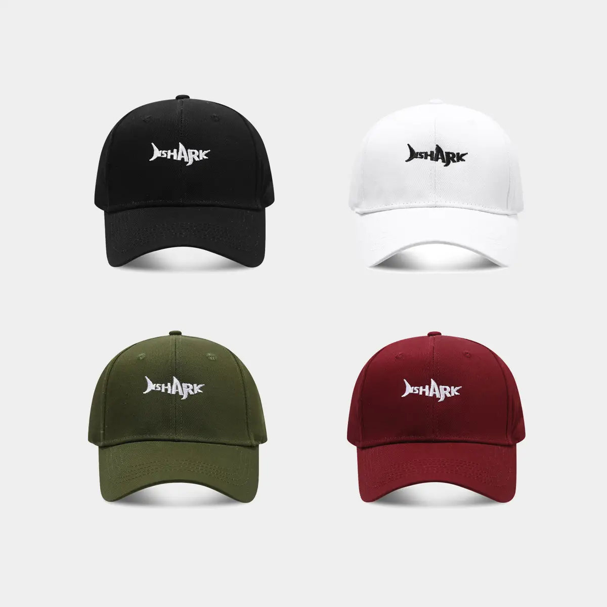 Women's Black SHARK Embroidered Baseball Cap