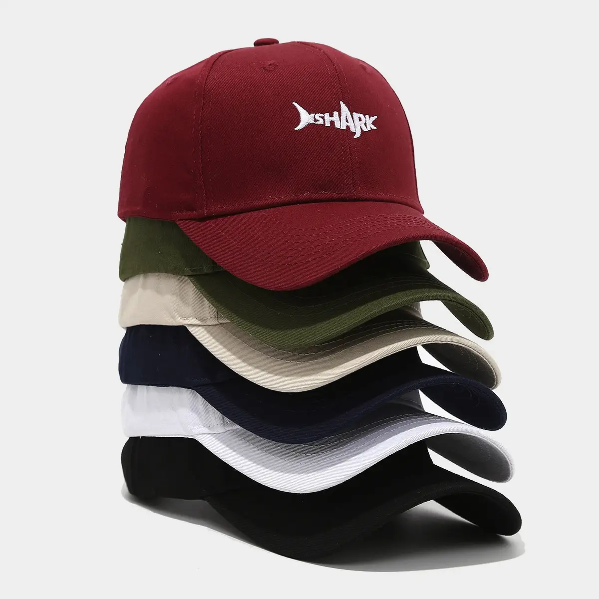 Women's Black SHARK Embroidered Baseball Cap