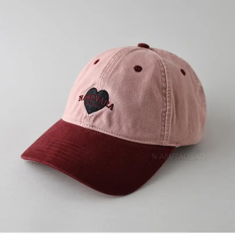 Women's Pink Heart Embroidered Baseball Cap - Image 5