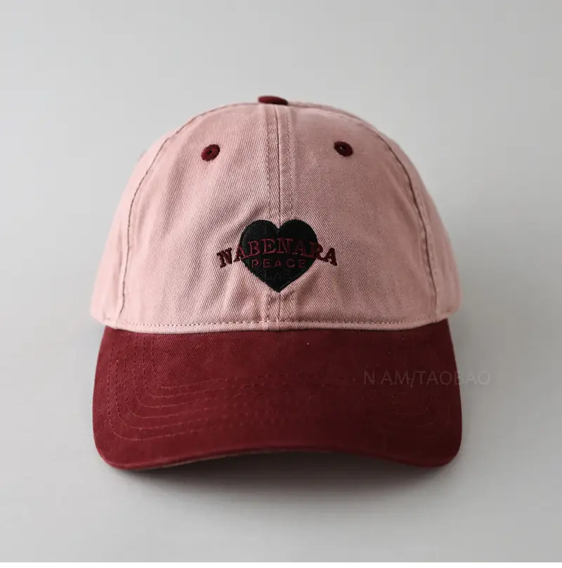 Women's Pink Heart Embroidered Baseball Cap — feature 8