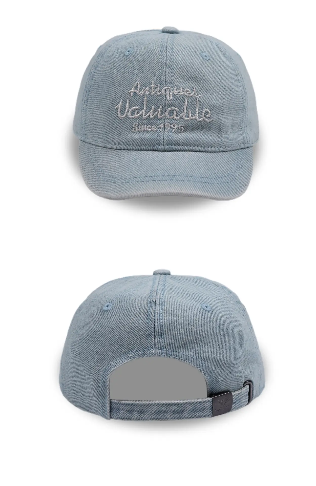 Denim Short-Brim Letter Embroidered Cap for Men — feature 5