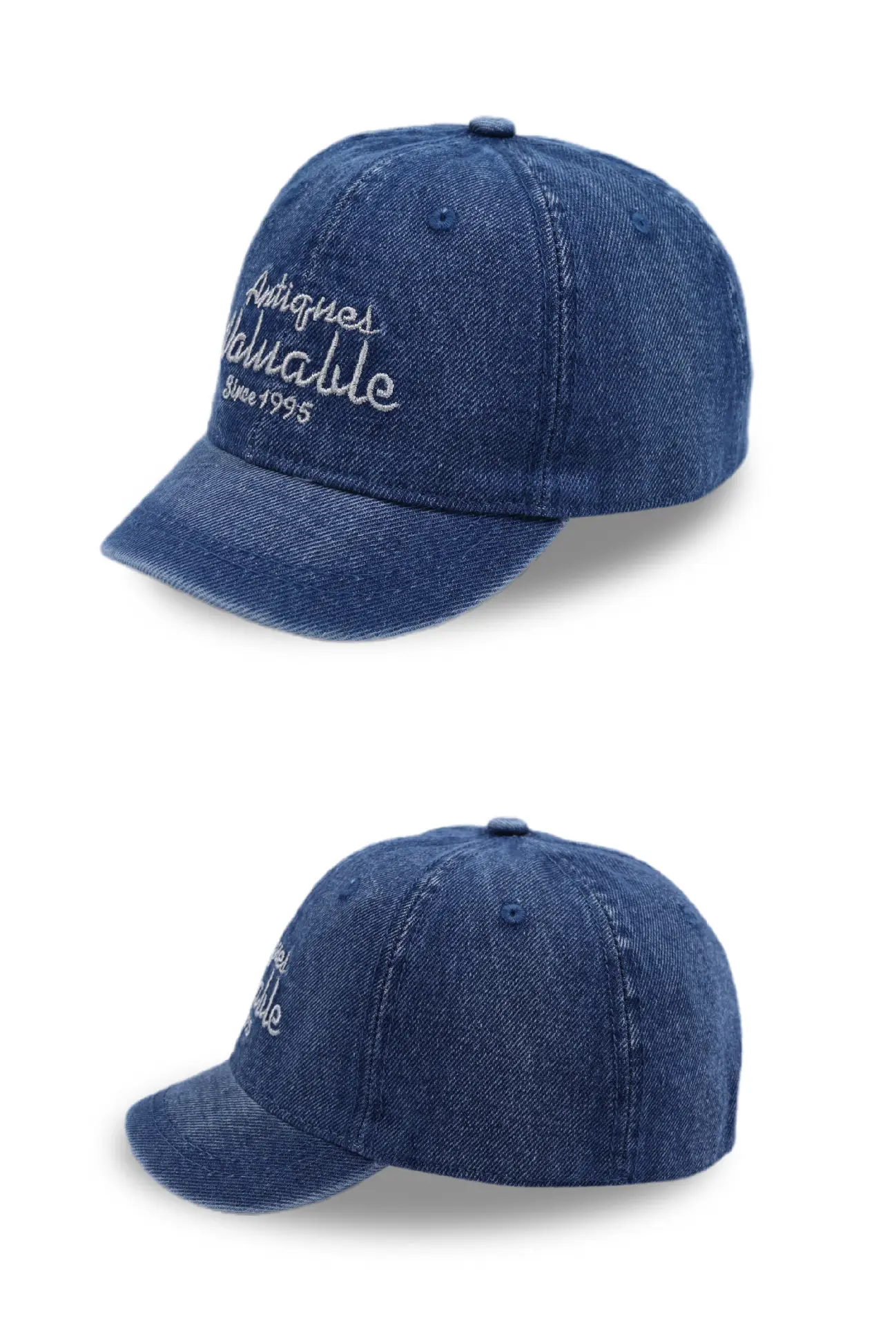 Denim Short-Brim Letter Embroidered Cap for Men — feature 6