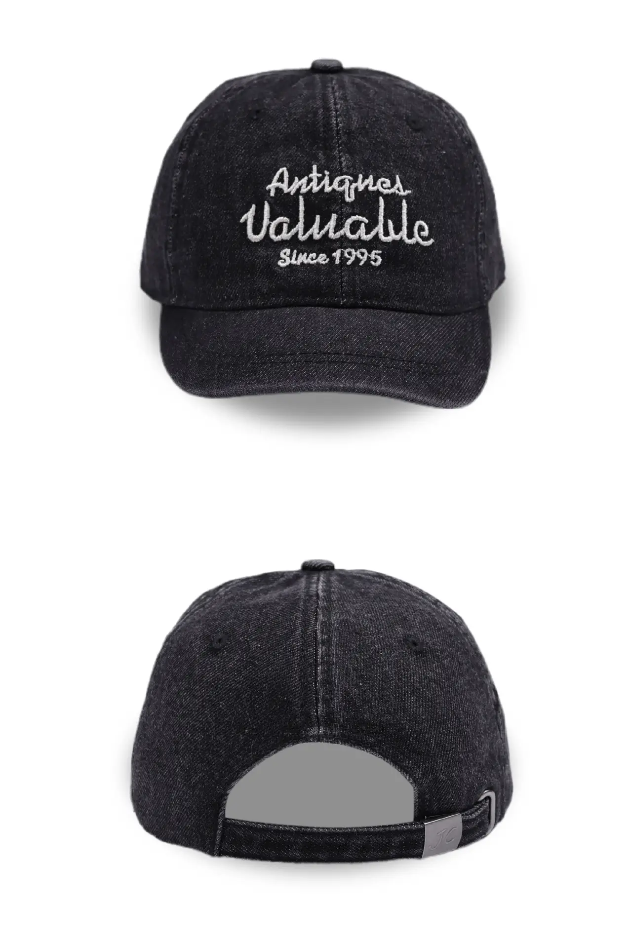 Denim Short-Brim Letter Embroidered Cap for Men — feature 9