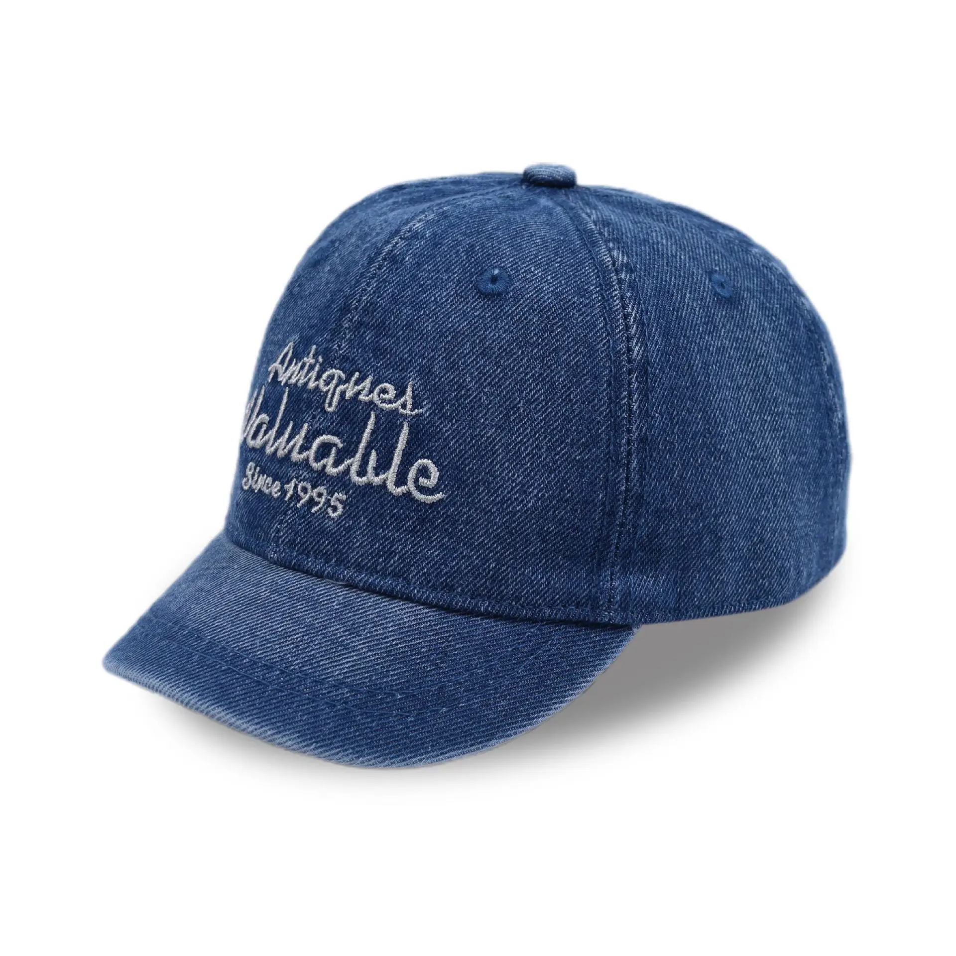Denim Short-Brim Letter Embroidered Cap for Men - Image 3